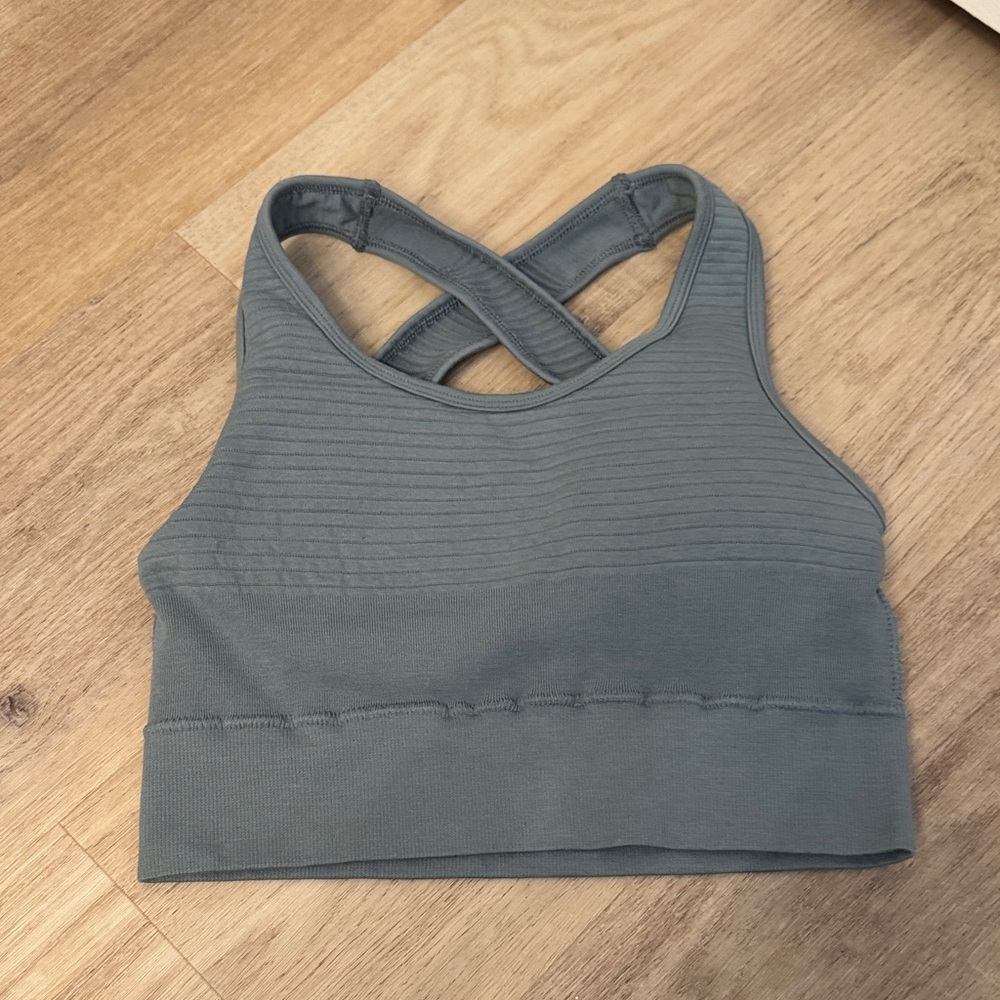Women's Alphalete Blue-Gray Sports Bra Small